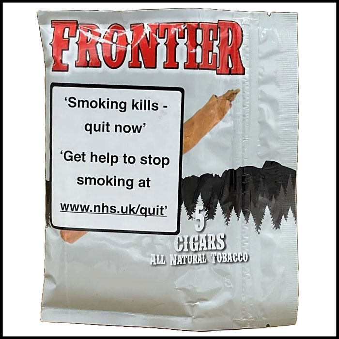 Frontier Cheroot Silver (Russian Cream) Cigars - Pack of 5